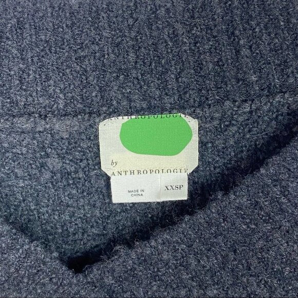 Anthropologie Alpaca Merino Wool Simone Sweater Grey Size XXS Petite Knit‎ Boho - Picture 5 of 12